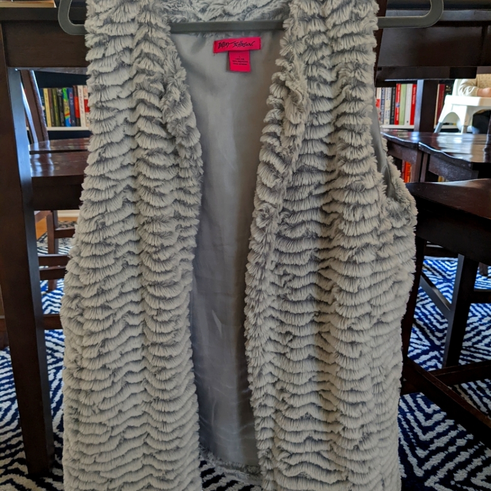 Betsey Johnson Faux Fur Vest